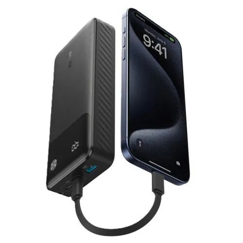 QCY HyperCharge PB20E 20000mAh 65W Fast Charging Power Bank with Built in Cable