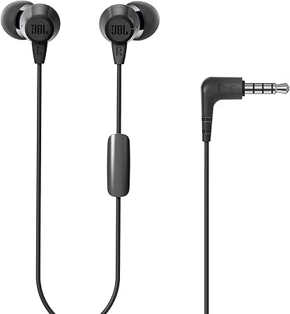 JBL C50HI Wired In‑Ear Earphones (Black)