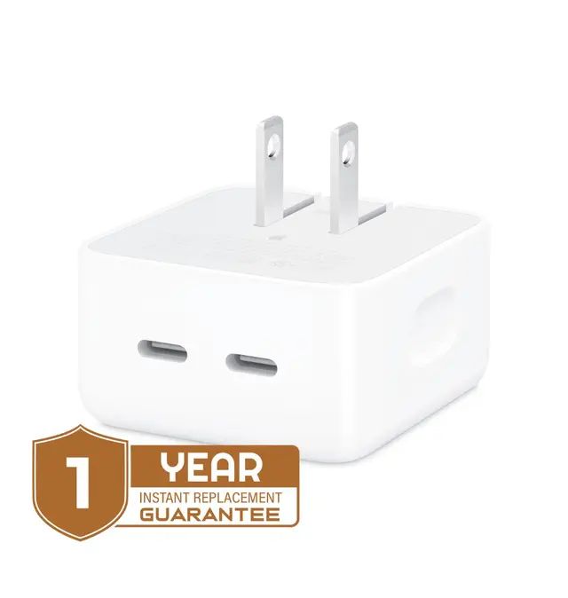 Apple 35W Dual USB-C Port Compact Power Adapter (A2579)