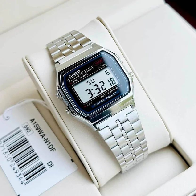 WW1063 Casio Vintage Digital Chain Watch A159WA-N1DF