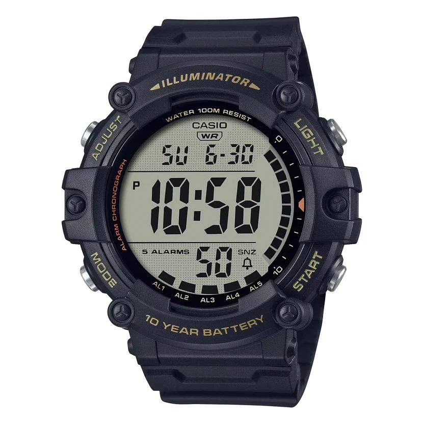 WW2218 Casio Youth Dual Time Digital Resin Belt Watch AE-1500WHX-1AVDF