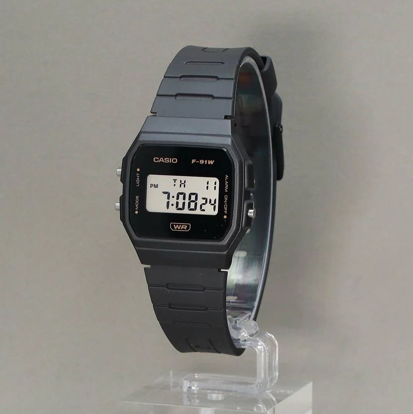 WW2926 Casio Pop Digital Resin Belt Watch F-91W-1Q